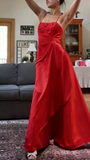 Strapless A Line Formal Dresses Long Evening Dress Woman Elegant Prom Dress HZ0311