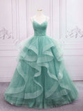 Elegant Quinceanera Dress Sweetheart Tulle Long Prom Dress Sweet 16 Dress Corset Long Formal Dress HZ0311