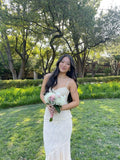 Elegant Spaghetti Strap Prom Gown Pleated Sweetheart Neckline Sexy Fishtail Celebrity Banquet Evening Dress HZ0311