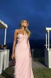 Sexy Mermaid Women's Evening Dresses Sleeveless Prom Gowns Customized One Shoulder Backless Applique HZ0311