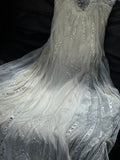 Shiny Prom Dress Spaghetti Straps Tulle Sequins Evening Dress Long Cocktail Outfits Gala Gown HZ0427