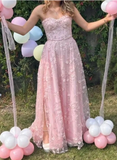 Gorgeous Prom Dress Light Pink Sweetheart Pleated Evening Dress Long Cocktail Outfits Gala Gown HZ0427