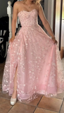 Gorgeous Prom Dress Light Pink Sweetheart Pleated Evening Dress Long Cocktail Outfits Gala Gown HZ0427
