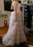 Delicate Prom Dress Sweetheart Pleated Tulle Long Gala Gown Evening Dress Party Outfits HZ0427