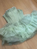 Pretty Homecoming Dress Strapless Lace Tulle Short Prom Dress Back to School Outfits Birthday Party Dress HZ0427