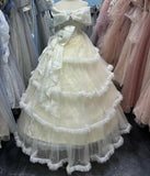 Fashion Ball Gown Off Shoulder Tulle Pleated Quinceanera Dress Evening Dress Gala Prom Gown HZ0427