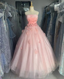 90s Retro Ball Gown Strapless Tulle Pleated Quinceanera Dress Evening Dress Gala Prom Gown HZ0427