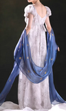 Beauty Imperial Prom Dress Square Neck Pleated Print Gala Gown Evening Dress Party Outfits HZ0427