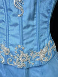 Beauty A Line Prom Dress Light Blue Spaghetti Straps Ruffle Formal Gown Evening Dress 18th Outfits HZ0427