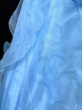 Beauty A Line Prom Dress Light Blue Spaghetti Straps Ruffle Formal Gown Evening Dress 18th Outfits HZ0427
