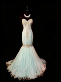 Sparkling Prom Dress Sweetheart Crystal Mermaid Formal Gown Evening Dress Gala Dress HZ0427