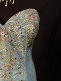 Sparkling Prom Dress Sweetheart Crystal Mermaid Formal Gown Evening Dress Gala Dress HZ0427