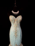 Sparkling Prom Dress Sweetheart Crystal Mermaid Formal Gown Evening Dress Gala Dress HZ0427