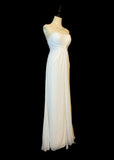 Elegant Prom Dress White Spaghetti Straps Pleated Formal Gown Evening Dress Gala Dress HZ0427
