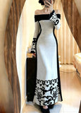 90s Elegant Prom Dress Off Shoulder Formal Gala Gown Evening Dress Birthday Party Dress HZ0427