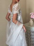 90s Retro Prom Dress Square Neck Imperial Dress Formal Gala Gown Evening Dress Party Outfits HZ0427