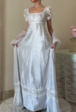 90s Retro Prom Dress Square Neck Imperial Dress Formal Gala Gown Evening Dress Party Outfits HZ0427