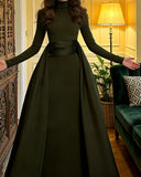 Elegant Prom Dress High Collar Gala Gown Formal Evening Dress Graduation Outfits HZ0427