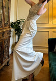 Gorgeous Prom Dress Crew Neck Beading Pleated Birthday Party Outfits Gala Gown Evening Dress HZ0427