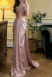Stunning Prom Dress Spaghetti Straps Pleated Formal Gala Gown Evening Dress Party Outfits HZ0427