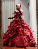 Gorgeous Ball Gown Off Shoulder Ruffle Quinceanera Dress Evening Dress 18th Birthday Prom Gown HZ0427