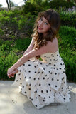 Modest Night Aesthetic Mermaid Spaghetti Straps Polka Dot College Formal Outfit Long Prom Graduation Dresses For Teens HZ0311