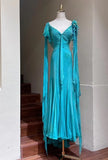 90s Beauty Prom Dress V-neck Beading Pleated Formal Gala Gown Evening Dress Birthday Party Outfits HZ0427