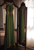 Elegant Prom Dress Crew Neck Pleated Formal Gala Gown Evening Dress Birthday Party Outfits HZ0427