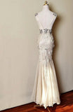 Elegant Prom Dress V-neck Beading Mermaid Gala Gown Evening Dress Birthday Party Outfits HZ0427
