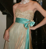 Stunning Prom Dress Champagne Gold Satin Sweetheart Gala Gown Evening Dress Graduation Dress HZ0427