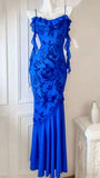 Vintage Mermaid Spaghetti Straps Black Lace Prom Dresses Formal Dress 18th Birthday Outfits Prom Gown HZ0311