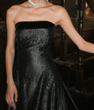 Shiny Prom Dress Strapless Gala Gown Fomal Evening Dress Graduation Dress HZ0427