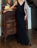 Elegant Prom Dress Black Straps Gala Gown Fomal Evening Dress Birthday Party Dress HZ0427