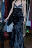 Fashion Prom Dress leopard Print Halter Pleated Mermaid Gala Gown Fomal Evening Dress Graduation Dress HZ0427