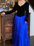 90s Retro Prom Dress A Line V-neck Pleated Gala Gown Evening Dress Formal Dress HZ0427
