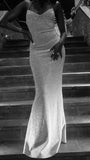 Elegant Mermaid Halter Silver Sequin Long Evening Dress Semi Prom Formal Gown HZ0311