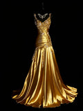 Chic Grape Dresses V-neck A-Line Long Prom Dresses Embroidery Satin Sleeveless Princess Formal Dress HZ0311