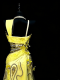Modest Mermaid Sweetheart Yellow Chiffon With Beaded Bodice College Formal Outfit Long Prom Graduation Dresses For Teens HZ0311