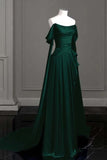 Graceful Mermaid Purple Off the Shoulder Pleats Prom Dress Evening Dresses Party Gowns HZ0311