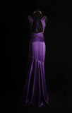 Retro Mermaid Sweetheart Purple Satin 2000s Long Prom Dresses Inspo 19th Birthday Outfits Formal Dress HZ0311