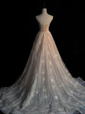 Charming A Line Sweetheart With Appliques White Lace Tulle Wedding Dress Long Fairytale Autumn Bridal Dresses HZ0311