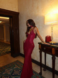 Sexy Prom Dresses Inspiration Mermaid Spaghetti Strap Long Semi Formal Party Dress For Teens High Schools HZ0311