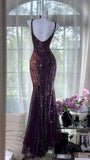 Mermaid Purple Luxury Gorgeous Beading Fashion Elegant Long Prom dresses Formal Evening Party Gown Vestidos De Dia HZ0311