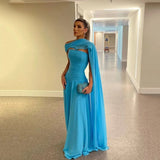 Gorgeous A line Blue Prom Dresses Strapless Evening Dress Women Wedding Guest Dress Party Gown Formal Gowns HZ0311