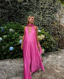 Elegant A-line V-neck Long Prom Dress Charming Evening Party Dress Fashion Wedding Guest Dress HZ0311