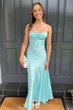 Long Prom Dresses With Split Mermaid Spaghetti Straps Maxi Long Party Prom Dresses Vestidos De Dia HZ0311