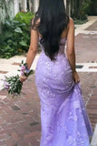 Strapless Tulle Lace Appliques Evening Dress Mermaid Prom Dress HZ0311
