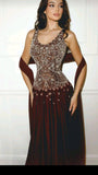 Modest A Line V Neck Burgundy Dark Wine Red Long Prom Dresses Formal Party Dress Prom Gown HZ0311