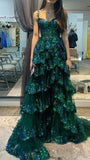 Sparkly Ball Gown Off The Shoulder Lace Slit For High School Teens Girls Prom Dresses Sequin Long Formal Evening Party Gowns HZ0311