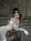 Sexy Mermaid Halter White Wedding Dress With Pearls Fairytale Brides Gown Wedding Dresses HZ0311